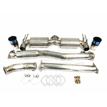 Private Label Mfg., PLM Private Label Mfg Power Driven Titanium Exhaust - Evo X 08-15 V2 | PLM-EXH-TI-EVOX-V2