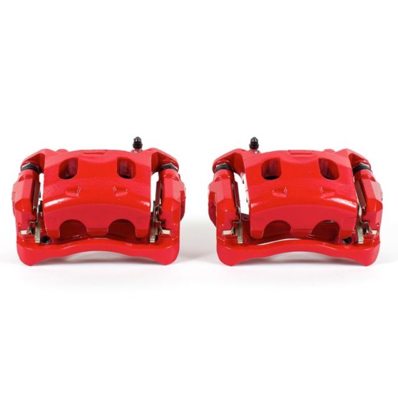 PowerStop, Power Stop Front Red Calipers w/ Brackets Pair Infiniti JX35 2013 / QX60 2014-2019 / Nissan Murano 2015-2021 / Pathfinder 2013-2020 | S7100