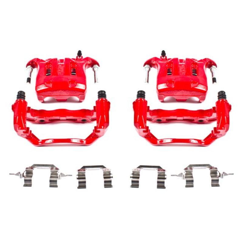 PowerStop, Power Stop Front Red Calipers w/ Brackets Pair Infiniti Q45 2002-2006 / M45 2003-2004 | S2870