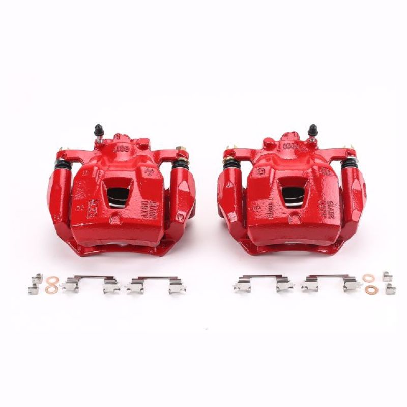 PowerStop, Power Stop Front Red Calipers w/ Brackets Pair Lexus ES300 1997-2001 / Toyota Avalon 1998-2004 / Camry 1997-2001 / Solara 1999-2003 | S1974