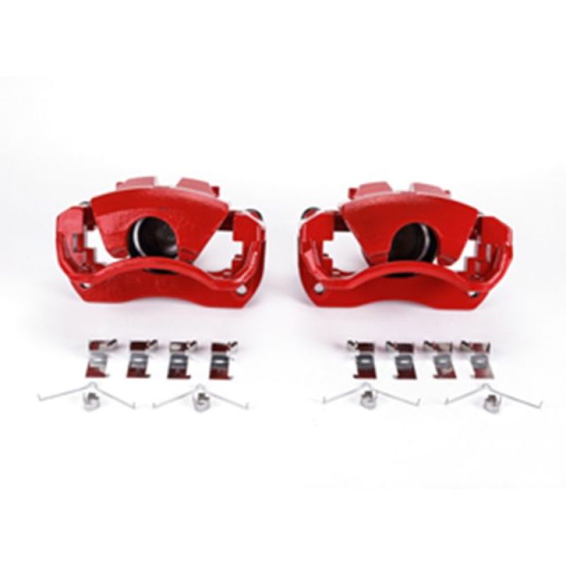 PowerStop, Power Stop Front Red Calipers w/ Brackets Pair Lexus ES300h 2013-2019 / ES350 2007-2018 / Toyota Avalon 2008-2018 / Camry 2007-2017 | S3128