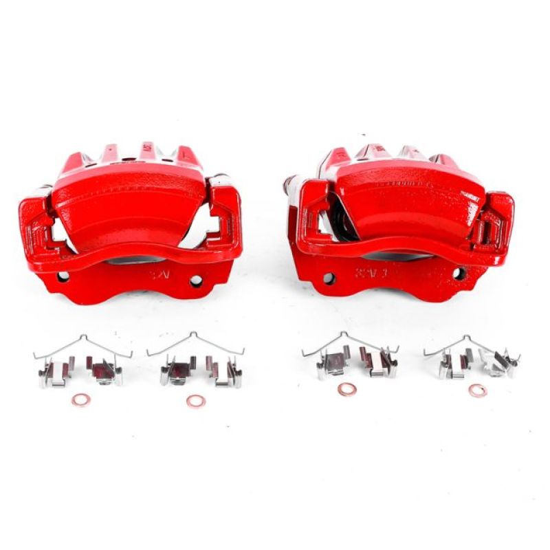 PowerStop, Power Stop Front Red Calipers w/ Brackets Pair Lexus GS300 1998-2005 / GS400 1998-2000 / GS430 2001-2005 /  SC430 2002-2010 | S2774