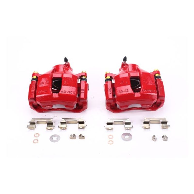 PowerStop, Power Stop Front Red Calipers w/ Brackets Pair Lexus GS300 2006 / IS250 2009-2013 / IS250 C 2010-2015 | S6040