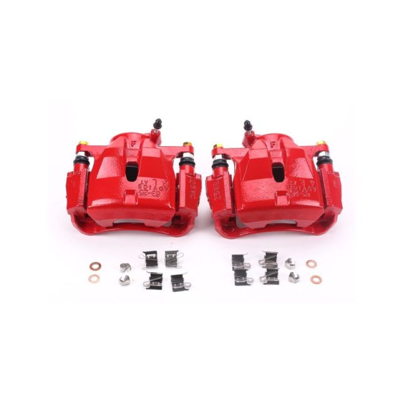 PowerStop, Power Stop Front Red Calipers w/ Brackets Pair Lexus HS250h 2010-2012 / Scion xB 2008-2015 / Toyota Prius 2012-2017 / RAV4 2011-2016 | S3196A