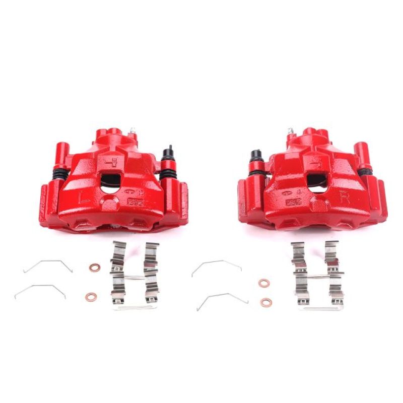 PowerStop, Power Stop Front Red Calipers w/ Brackets Pair Mazda 6 2003-2005 | S2706