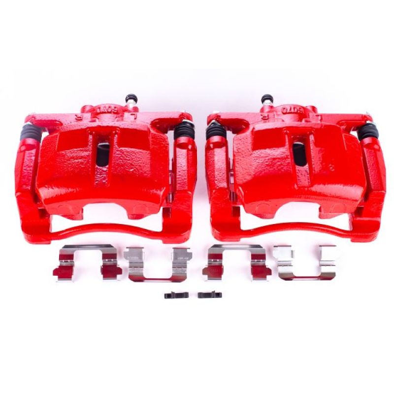 PowerStop, Power Stop Front Red Calipers w/ Brackets Pair Mazda CX-5 2013-2021 | S7120