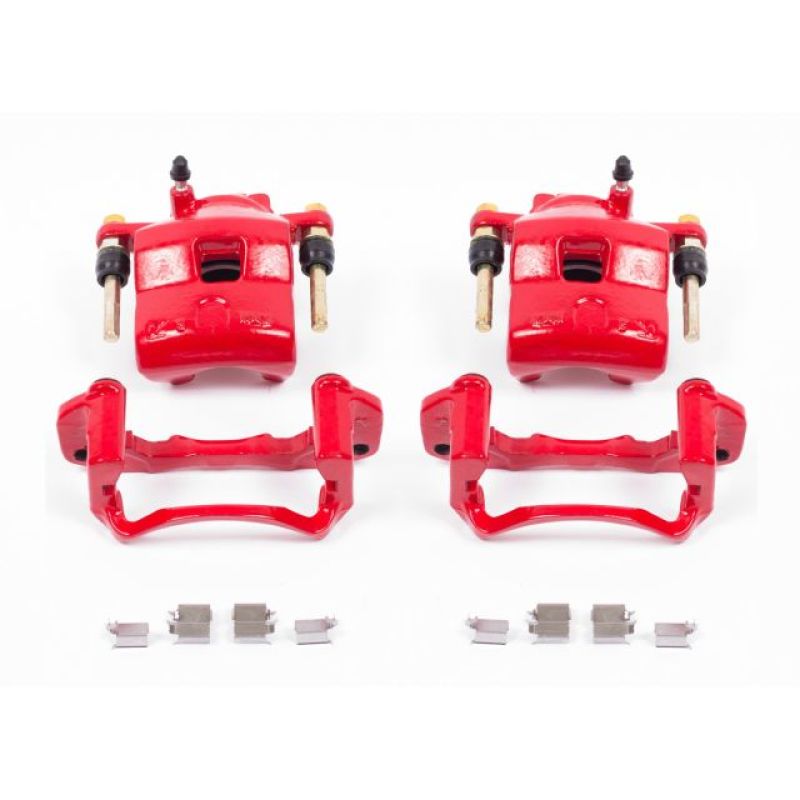 PowerStop, Power Stop Front Red Calipers w/ Brackets Pair Mazda Protege 1999-2001 | S2602