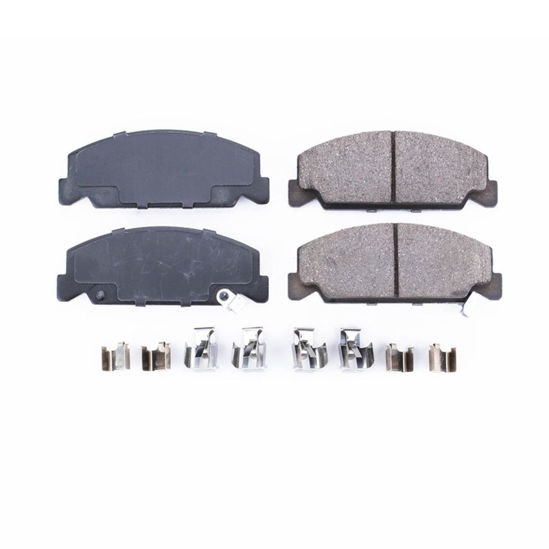 PowerStop, Power Stop  Front Z17 Evolution Ceramic Brake Pads w/ Hardware Honda Civic 1990-2000 / Civic Del Sol 1993-1997 / CRX 1988-1991 | 17-273