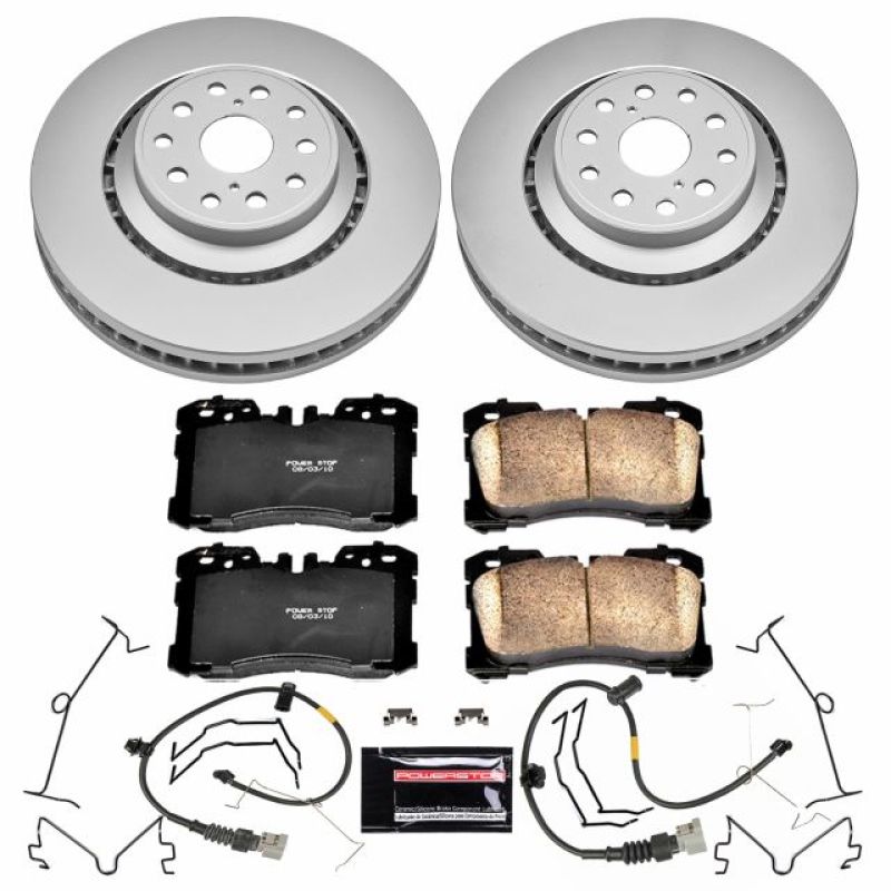 PowerStop, Power Stop  Front Z17 Evolution Geomet Coated Brake Kit Lexus LS460 2010-2017 / LS600h 2010-2016 | CRK5826