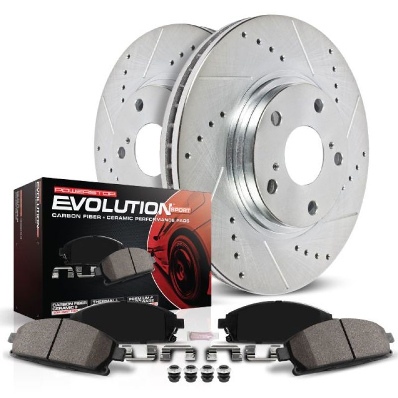 PowerStop, Power Stop  Front Z23 Evolution Sport Brake Kit Honda Odyssey 2011-2014 | K5857