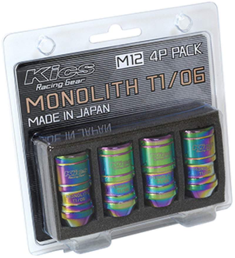 Project Kics, Project Kics 12 x 1.25 Neochrome T1/06 Monolith Lug Nuts - 4 Pcs | WMN03N4P