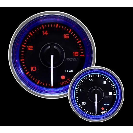 Prosport, Prosport 52mm Crystal Blue Electrical Volt Gauge - Universal