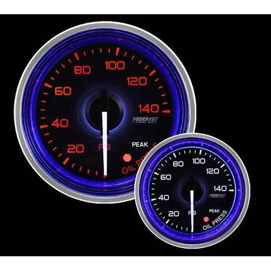 Prosport, Prosport 52mm Crystal Blue/White Oil Pressure Gauge - Universal