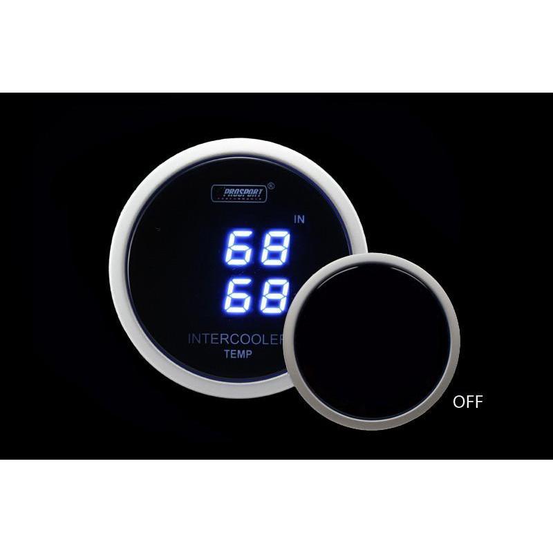 Prosport, Prosport 52mm Dual Intercooler Air Temperature Gauge - Universal