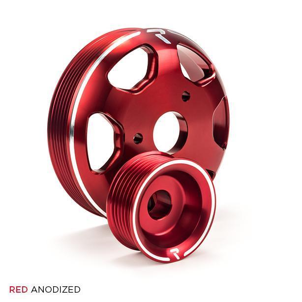 Raceseng, Raceseng 13-16 Scion FR-S / 13+ Subaru BRZ / 17+ Toyota 86 Water + Alternator Pulleys - Red (36142012R)