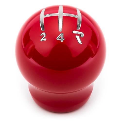 Raceseng, Raceseng Contour Shift Knob (Gate 4 Engraving) M12x1.75mm Adapter - Red Gloss (08231RG-08014-081106)